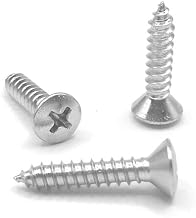 Stainless Steel A2 Tapping Screws DIN 7983 Raised Countersunk Head PH - Rustproof - Form C with Tip - Ideal for Sheet Metal & Plastic (3.5 x 13, Pack of 100)