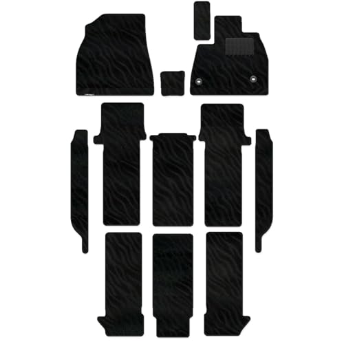 Hotfield トヨタ 互換品 新型対応 ノア ヴォクシー 90系 2025年9月〜対応 フロアマット+ステップマット 形状02 7人乗/ガソリン/コンソールボックス:有(ガソリン車) WAVEブラック