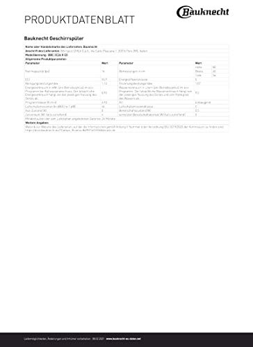 Bauknecht BBC 3C26 X Geschirrspüler Integrierbarer Geschirrspüler 60 cm/ ActiveDry/ Startzeitvorwahl / Option Multizone/ Sensor-Programm / Vollwasserschutz – Bild 6