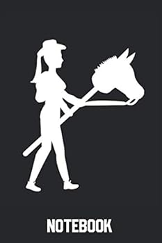 Paperback Notebook: Hobby Horse Rider Silhouette 120 Pages Dot Graph Notebook Book