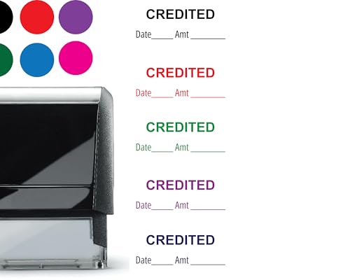 Credited Self-Inking Rubber Stamp – Custom Office Stamper for Business,