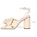 MUCCCUTE Women's Bow Knot Heeled Sandals Ankle Buckle Strap Chunky Heeled Open-toe Comfortable Wedding Party Fashion Heeled