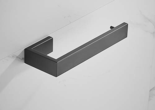 Towel Rack, Hand Towel Ring Holder SUS304 Stainless Steel, Hardware Set Towel Bar for Bathroom, Kitchen, Cabinet in Hotel or Home, Matte Black & Wall Mounted