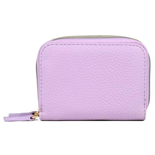 Julia Buxton Buxton Women's Solid Color Multi Card Case Wizard Wallet, Lilac, One Size