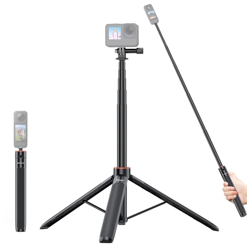 PULUZ Niewidoczny statyw do selfie do insta360 X3 X4 Ace Pro, All in One Vlog Live Streaming Stand do Gopro Hero 13 12 11 10 9 8 7 6 5, Brave 4,7,EK5000,EK7000 innych kamer akcji