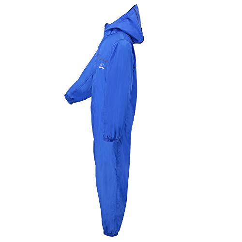 Zorax Boys Girls Blue (11-12 Years) Waterproof Windproof Lightweight Kids Rain Suit Coat All in One Dry Suit Puddle Unisex Drip Drop Raincoat - Image 4