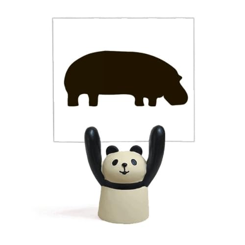Support de présentation hippopotame noir pour éviter le désordre avec le motif panda