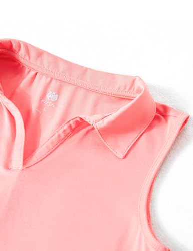 Image of FitsT4 Sports Girl's Sleeveless Polo Shirts UPF 50+ Lightweight Quick Dry Tank Tops for Golf Tennis Equestrian Workouts