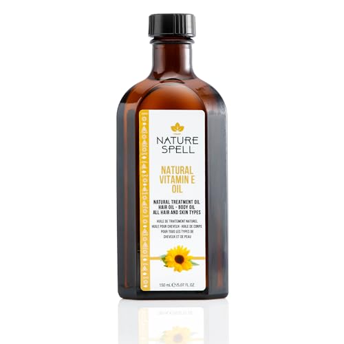Nature Spell Vitamin E Treatment Oil For Hair & Body 150ml / 5.07 FL OZ - Promotes Hair Growth and Repair Damaged Hair