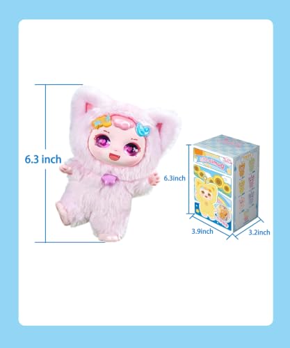 CALEMBOU Blind Box,Soft Kawaii 1 of 6 Possible Mystery Collectible Plush Doll Toys, Animals Stuffed Keychain Charm Birthday Gifts,Ula Weather Series - image 3