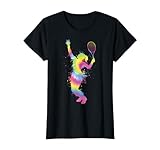 Tennisspielerin Splash Tennis Tennislehrer Damen Mädchen T-Shirt