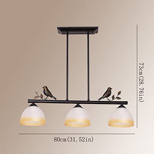 Lampe suspendue E27 plafonnier vintage verre 3 lumières cuisine