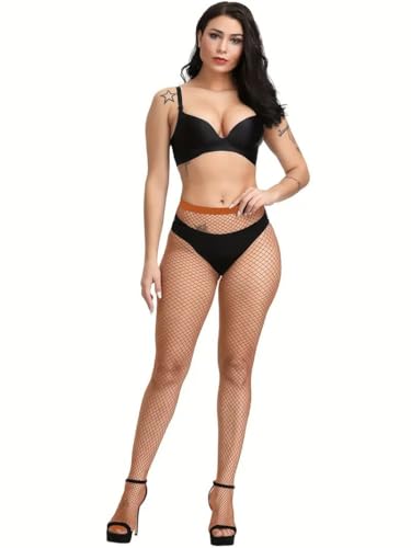 Image of Boolavard Fishnet Stockings, High Waist Tights for Women, Fish Net Tights Ladies Plus Size One Size Fit All
