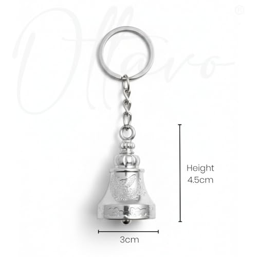 Image of OTTAVO Guardian Bell Keychain, Oxidized Copper, Tibetan Style, 5 cm Height, Good Luck Charm