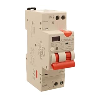 Interruttore Differenziale Magnetotermico WiFi con Riarmo Automatico e Display, Tipo A Curva C 30mA 220V, Corrente Nominale Regolabile 1-20A, 2 Moduli DIN, App Tuya Smart Life