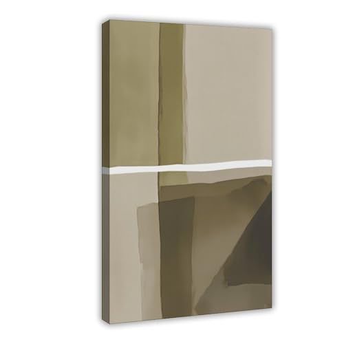 Poster abstrait vert sauge 30x45 cm sur toile Mnyuein