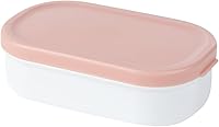 Vista 2 de Restaurantware Bento Tek - Recipientes de salsa de 3.7 x 2.2 x 1.1 pulgadas, 4 tazas blancas para salsa con tapas, con tapa rosa, de plástico