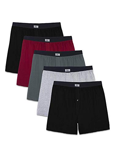Fruit Of The Loom Men's Soft Stretch-Knit Boxer Multipack (Medium (32-34), Assorted)