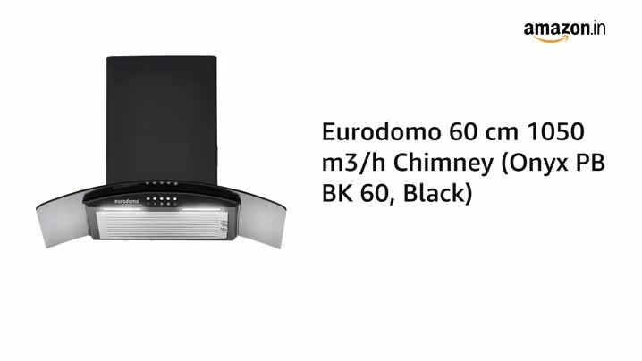 eurodomo onyx pb bk 60 kitchen chimney