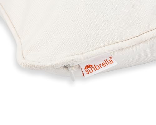 Austin Horn Classics Sunbrella Corded-Edge, Zippered Opening, 24-inch Pillow Cover (Set of 2), No Insert Included (Indigo)