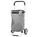 Produktbild bremermann® Einkaufstrolley BRINKUM, Handwagen, Einkaufswagen mit Abnehmbarer Tasche (grau, reflektierend)