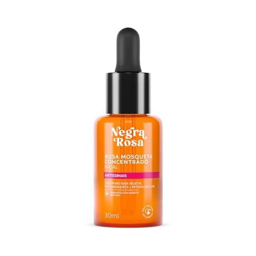 Oleo Facial Rosa Mosqueta Concentrado Negra Rosa com Retinol e Vitamina E 30ml