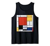 Art Composition with Red Yellow Blue Black Tank Top