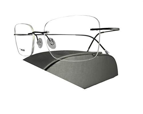 Circleperson Rimless Titanium Eyeglass Frames RX-able Men Hingeless Light Weight 55-18-140