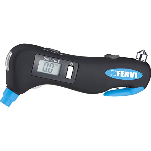 Fervi MISURATORE di Pressione Pneumatici E Emergenza Auto 0543