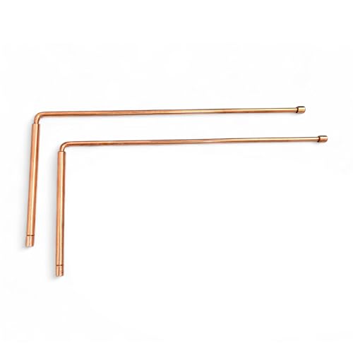 Image of Copper Dowsing Rods Pair for Vastu | Diameter - 5MM | Reiki & Energy Healing | L Rod for Vastu | Ideal for Finding Underground Water, Geopathic Stress| Only 2 Rods