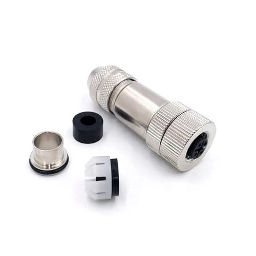 Conector M12 metálico de 5 pines con rosca de precisión para entornos exigentes 4