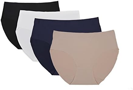RUFINA Womens Seamless Laser Cut Bikini Briefs Soft and Comfort Underwear 885 - Pack of 4