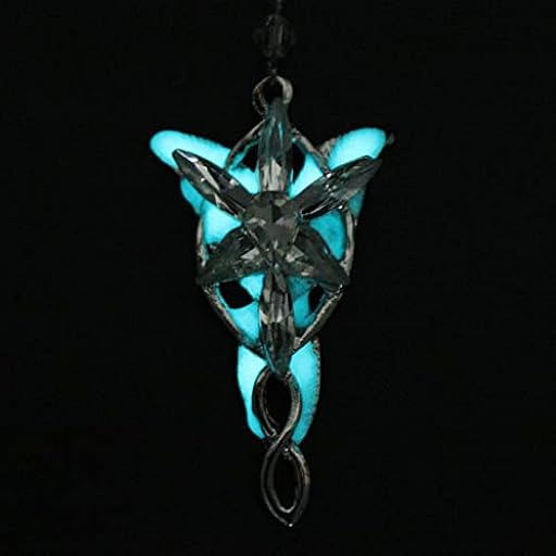 XJruixi The Elves Princess Necklace Fashion Arwen Evenstar Glow in The Dark Luminous Pendant Necklace For Women Girls Charm | Ya disponible en tu tienda friki favorita! En mundofriki.es!