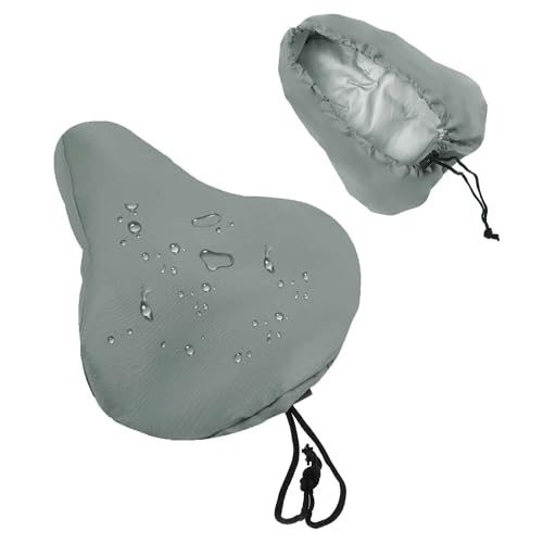 BULLSPANN 自転車 サドルカバー 防水 シートカバー 日晒し劣化防止 クロスバイク ロードバイク マウンテンバイク 自転車カバー 210Dオックスフォード素材 グレー