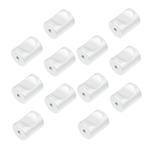 ASAKKURA 12 Piezas Pomos de Aluminio Mate Tiradores Cilíndricos para Armarios Puertas Muebles con Orificio Único Robustos y Fáciles de Instalar
