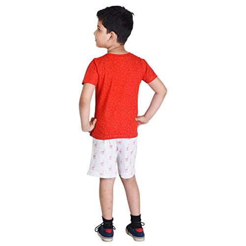 Image of Clothe Funn Boys Printed Cotton Half Sleeves T-Shirt & Shorts Set