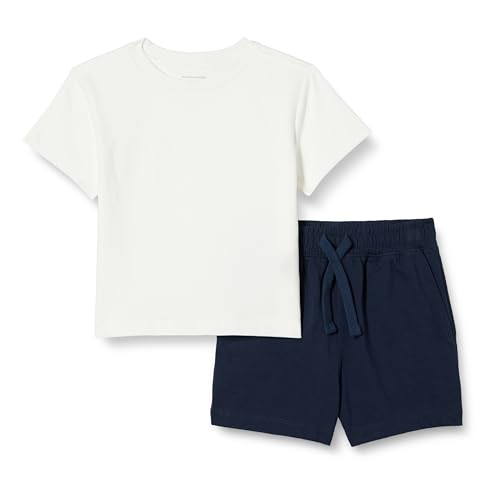 Image of Amazon Essentials Boys and Toddlers' Cotton Short Sleeve T-Shirt and Shorts Set