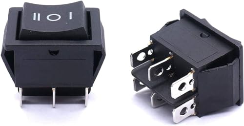 Interrupteur momentané AC 250V double pôle inverseur pour commande moteur