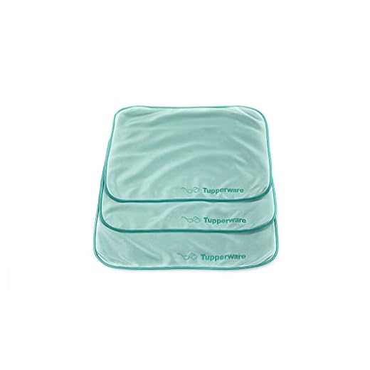 TUPPERWARE FiberPro genomblick (3) turkos T18 glasögonputsduk putsdukar glasögon