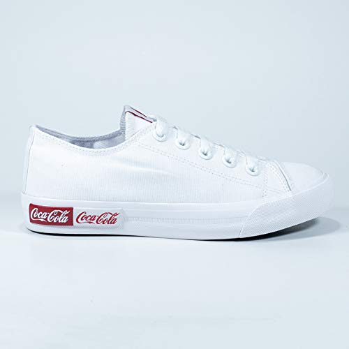 Tênis Blend Canvas, Coca-Cola, Adulto Unissex, Branco, 38