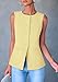 PRETTYGARDEN Women's Summer Suit Vest Tops 2026 Dressy Business Casual Sleeveless Button Down Trendy Fashion Blazer Waistcoat (Yellow,Medium)