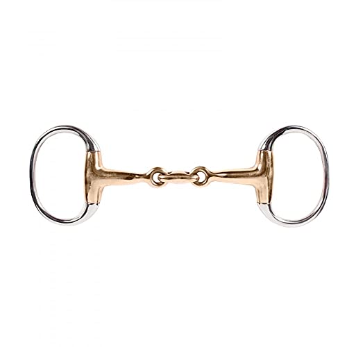 HORZE Copper Lozenge Link Eggbutt Snaffle Bit - 4 1/2