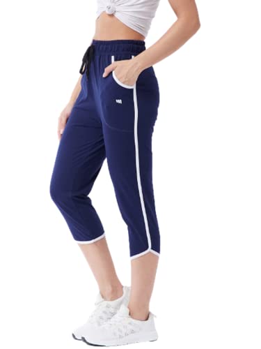 Image of Modeve Women Striped Cotton Blend Capri