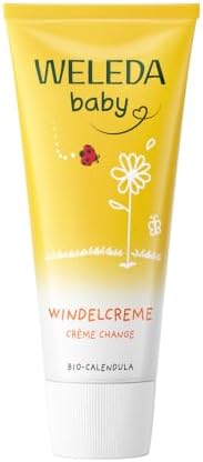 WELEDA Calendula Baby Cream - Protects Sensitive Baby Skin Against Soreness - The Ideal Care for The Diaper Area - Cares Gently & soothes Skin - Promotes Skin Regeneration - 75 ml