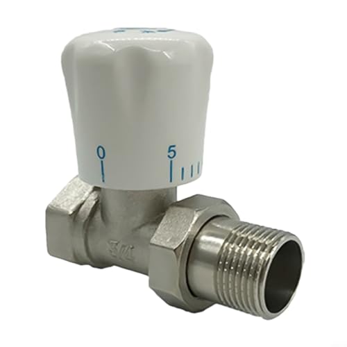 Válvula termostática de radiador de 15 mm x 34 pulgadas con sensor integrado y cinco ajustes de temperatura para una gestión eficaz de la calefacción de la habitación (A)