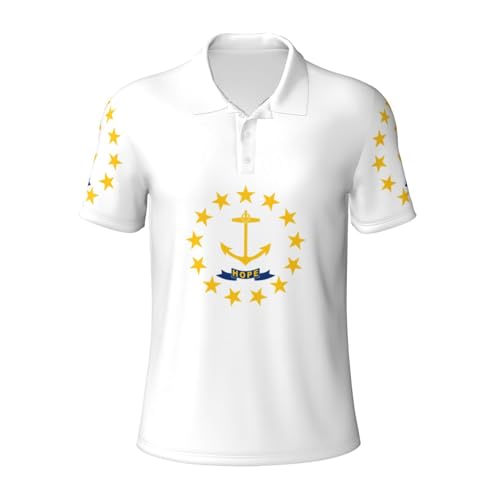Polo respirant Rhode Island pour homme à manches courtes idéal pour le bureau