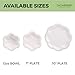 [500 COUNT] 12 oz Disposable Floral White Paper Bowls - Acanthus Collection Natural Sugarcane Bamboo Fibers Bagasse Eco Friendly Environmental Plastic ice cream Bowl Elegant Alternative