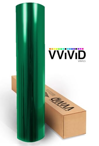 Image of VViViD Transparent Colorful Vinyl Window Tinting Sheets (30 inch x 25ft, Green)