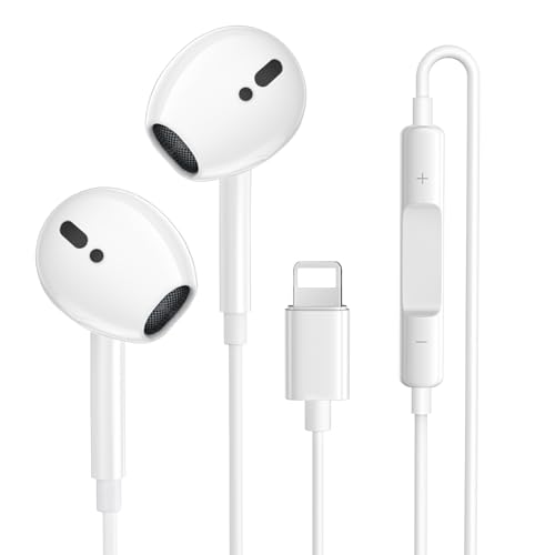 #Commissioniguadagnate<br>Cuffie In-Ear[Certificato MFi]per iPhone,Auricolari HiFi Stereo Cablate con Isolamento del Rumore,Microfono e Controllo del Volume Compatibili con Phone 14 Plus/14Pro/14Pro Max/13/12/SE/11/X/8/7