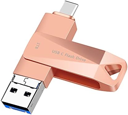USB C Flash Drive 1TB Memory Stick USB 3.0 Thumb Drive 1TB Phone Photo Stick MacBook Pro USB C Data Storage Drive WANSISEN for Android Phone,Computers and Tablets LXUC 1TB Pink